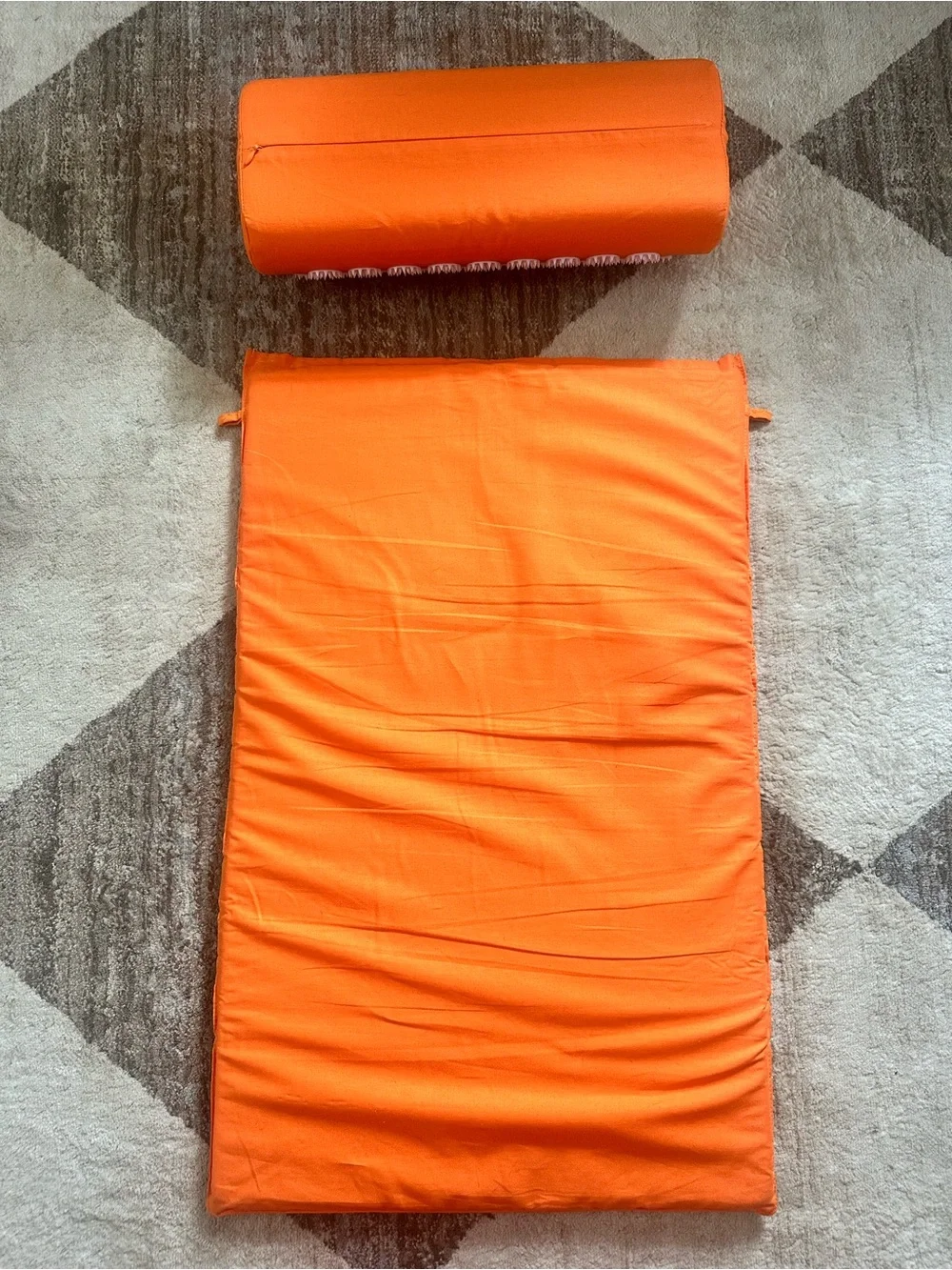 Orange Acupressure Mat & Pillow Set for Back/neck pain relief muscle relaxation